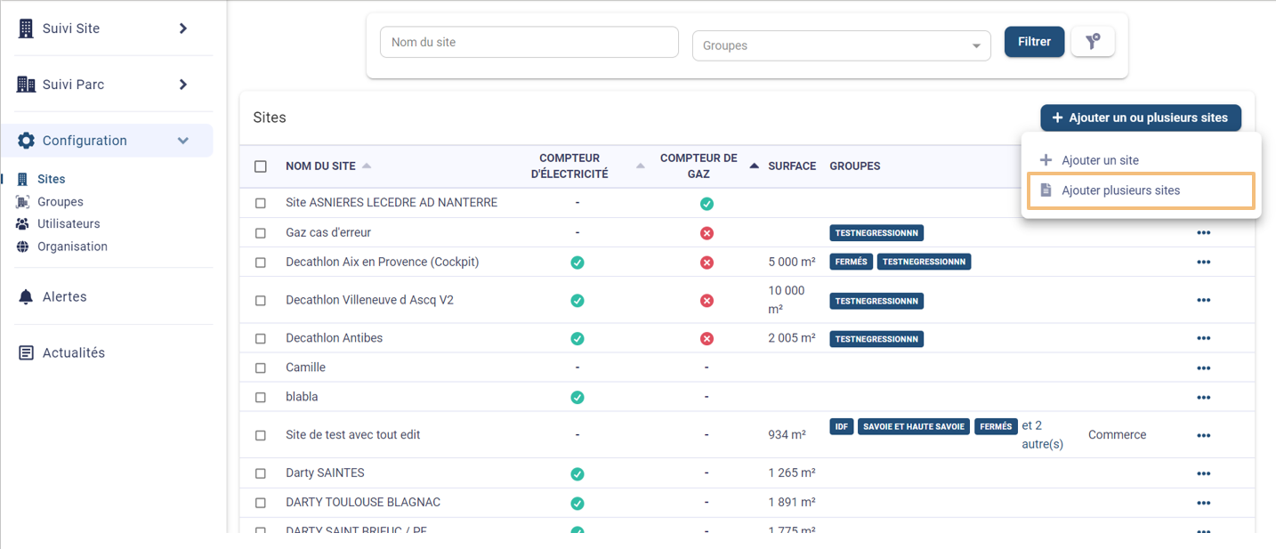 How do I add bulk sites to my organization? Eficia Help center